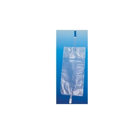 Farmacare Sacca Per Urina Da Gamba Pvc Con Tubo Raccordo 10 Cm Per Collegamento Coscia Capacita' 750 Ml Valvola Antireflusso 30 