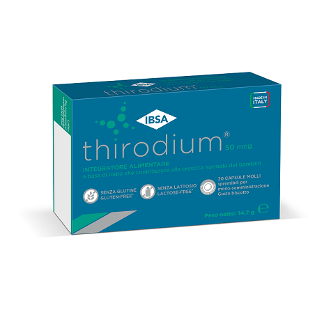 Ibsa Farmaceutici Italia Thirodium 50mcg 30 Capsule Molli Spremibili Per Monosomministrazione Gusto Biscotto