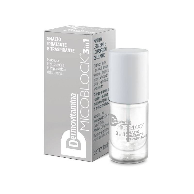 Pasquali Dermovitamina Micoblock Smalto Base&top Coat 19 Trasparente 5 Ml