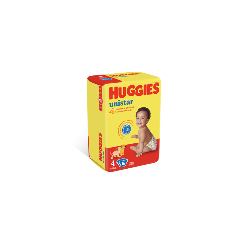 Kimberly Clark Italia Huggies Unistar Base Taglia 4 16 Pezzi