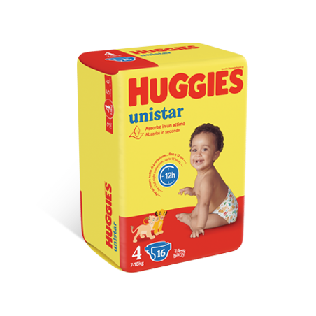 Kimberly Clark Italia Huggies Unistar Base Taglia 4 16 Pezzi