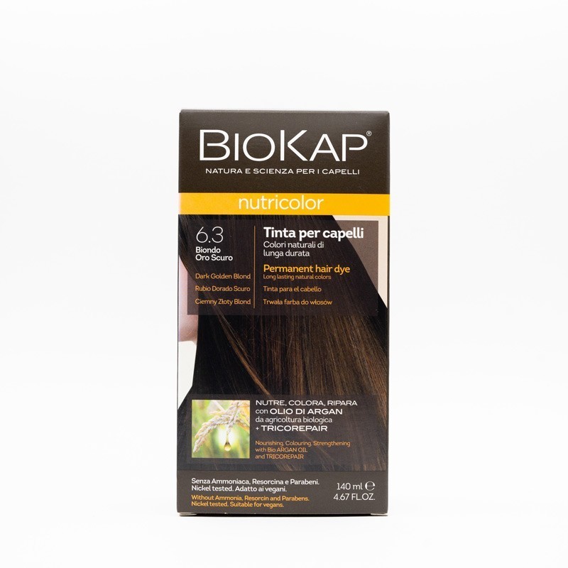 Bios Line Biokap Nutricolor 6,3 Biondo Oro Scuro Tinta Tubo + Flacone