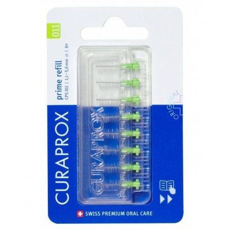 Curaden Ag Curaprox Capsule 011 Scovolino Prime Refill Lime Green 8 Pezzi