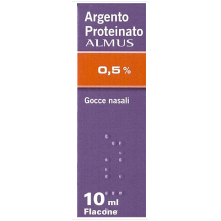 Argento Proteinato Almus Adulti 2% Gocce Nasali E Auricolari Soluzione Argento Proteinato 10 ml