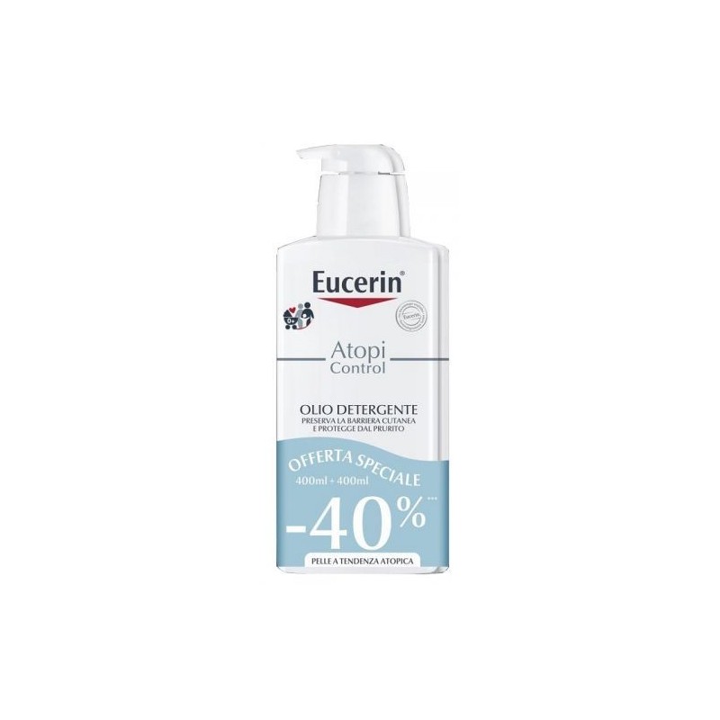 Beiersdorf Eucerin Bipacco Atopic Olio Detergente 400 Ml + 400 Ml