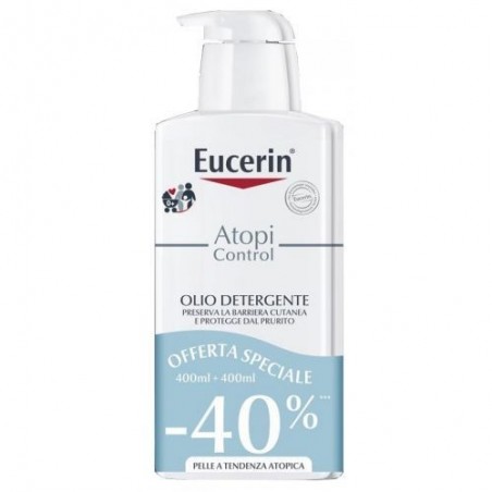 Beiersdorf Eucerin Bipacco Atopic Olio Detergente 400 Ml + 400 Ml