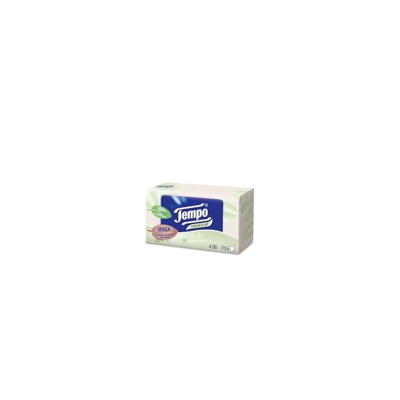 Essity Tempo Box Fazzoletti Natural&soft 70 Pezzi