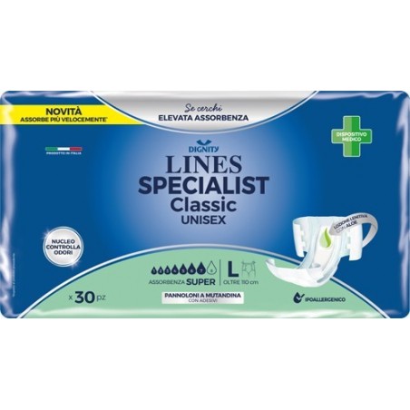 Fater Pannolone Mutandina Lines Specialist Classic Super Ultra Mg 30 Pezzi