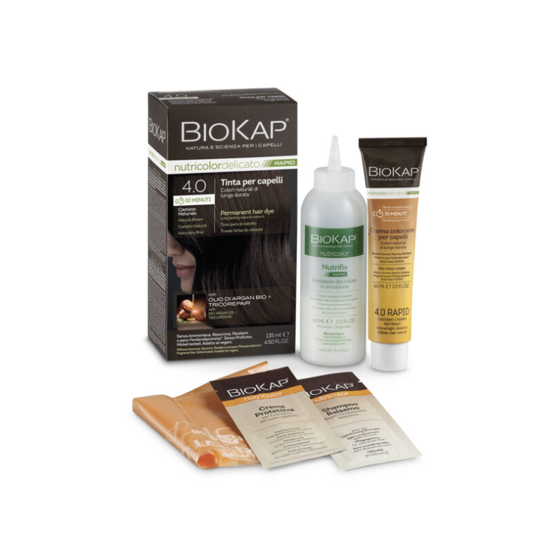 Bios Line Biokap Nutricolor Delicato Rapid 5,15 Castano Cenere Tinta Tubo+flacone 135 Ml Biosline