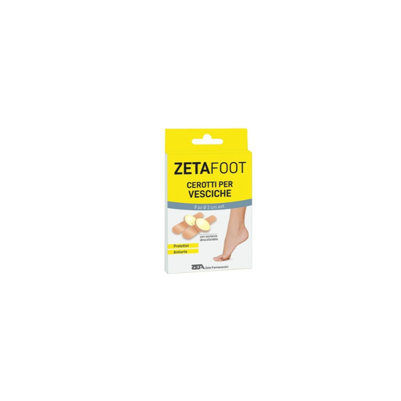 Zeta Farmaceutici Zetafoot Cerotto Idrocolloidale Vesciche 8 Pezzi