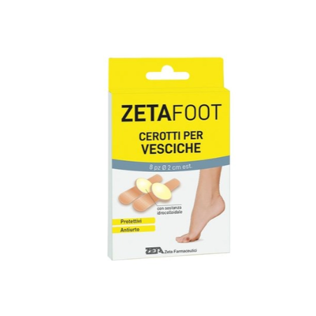 Zeta Farmaceutici Zetafoot Cerotto Idrocolloidale Vesciche 8 Pezzi