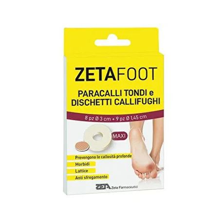 Zeta Farmaceutici Zetafoot Paracallo Tondo 8 Pezzi + Dischetto Callifugo 9 Pezzi