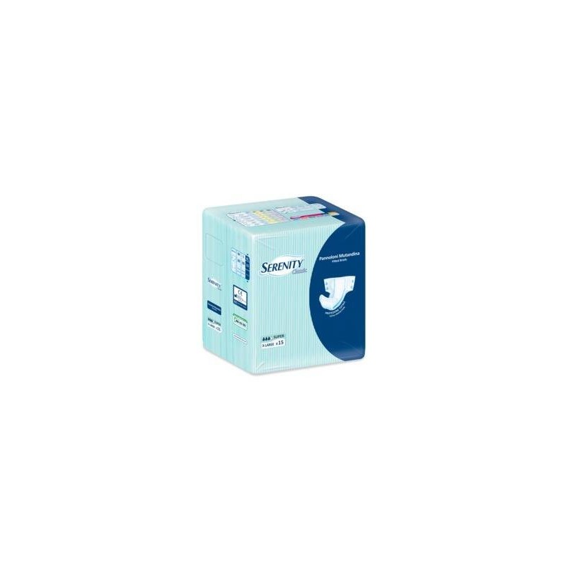 Pannolone Per Incontinenza Serenity Classic Super Taglia Extra Large 15 Pezzi