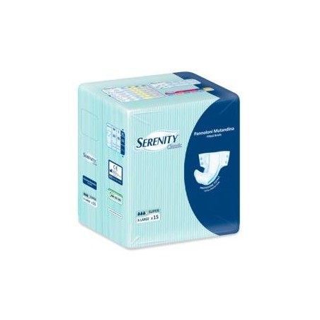 Pannolone Per Incontinenza Serenity Classic Super Taglia Extra Large 15 Pezzi