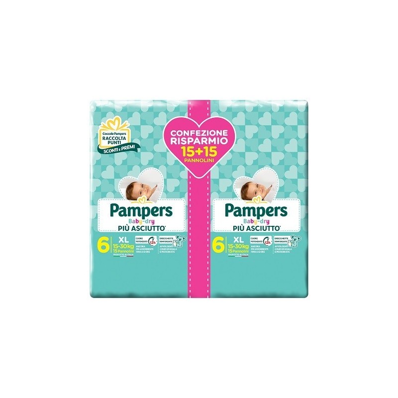 Fater Pampers Baby Dry Duo Dwct Xl 30 Pezzi