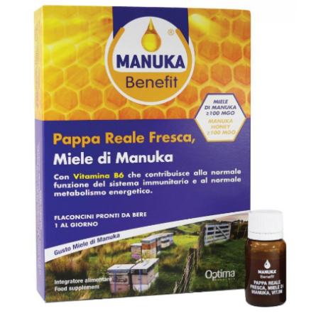 Optima Naturals Manuka Benefit Pappa Reale Manuka Vitamina B6 10 Flaconcini 10 Ml