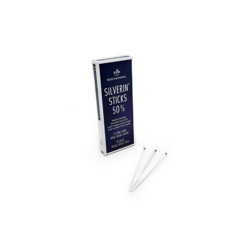 Bano Healthcare Gmbh Silverin Sticks 50% Matita Caustica Al Nitrato D'argento Rigido 115mm 10 Pezzi