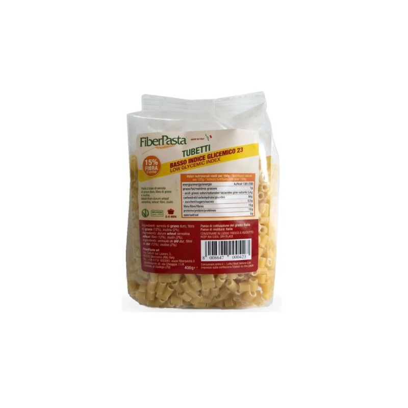 Fiberpasta Tubetti Da Brodo Senza Uovo A Basso Indice Glicemico 400 G