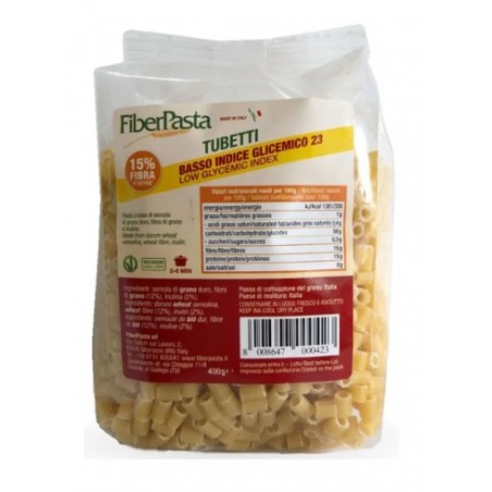 Fiberpasta Tubetti Da Brodo Senza Uovo A Basso Indice Glicemico 400 G