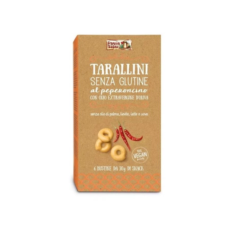 Puglia Sapori Tarallini Al Peperoncino Con Olio Extravergine Di Oliva 180 G