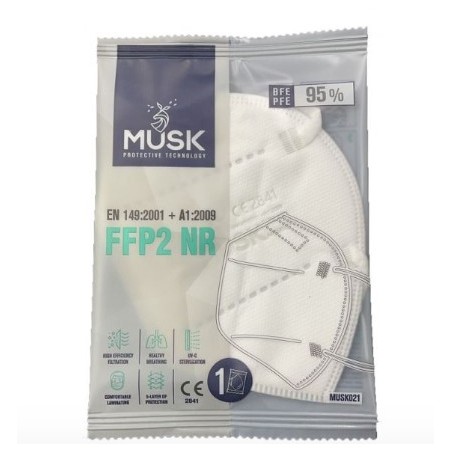 Musk Medikal Musk Semimaschera Filtrante Ffp2 Bianco 1 Pezzo