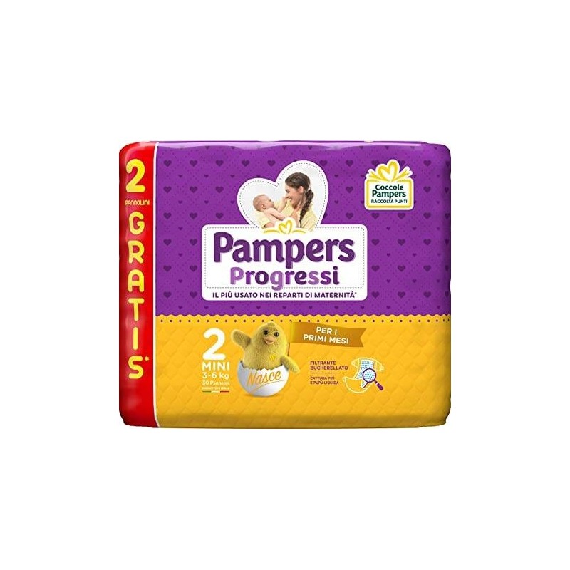 Fater Pampers Progressi Mini Pannolino 2 3-6kg 30 Pezzi