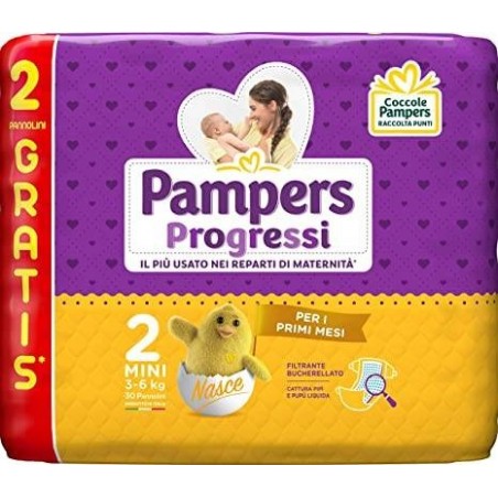 Fater Pampers Progressi Mini Pannolino 2 3-6kg 30 Pezzi