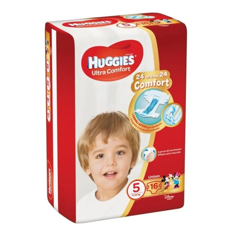 Kimberly Clark Italia Pannolino Huggies Ultra Comfort Base 5 16 Pezzi