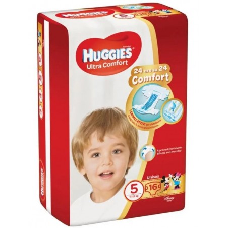 Kimberly Clark Italia Pannolino Huggies Ultra Comfort Base 5 16 Pezzi