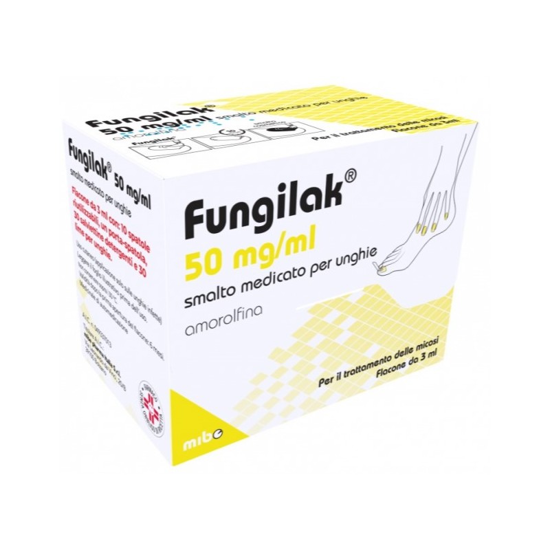 Mibe Pharma Italia Fungilak 50 Mg/ml Smalto Medicato Per Unghie Amorolfina