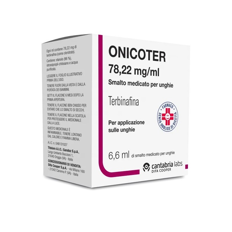 Sandoz Onicoter 78,22 Mg/ml Smalto Medicato Per Unghie Terbinafina