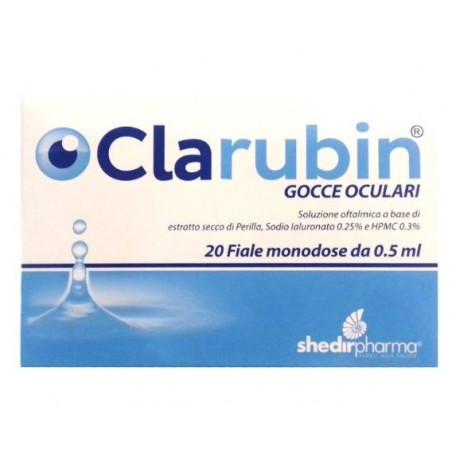 Clarubin Gocce Oculari Soluzione idratante e lenitiva per occhi stanchi e secchi 20 fiale monodose x 0,5 ml