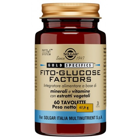 Solgar It. Multinutrient Fitoglucose Factors 60 Tavolette