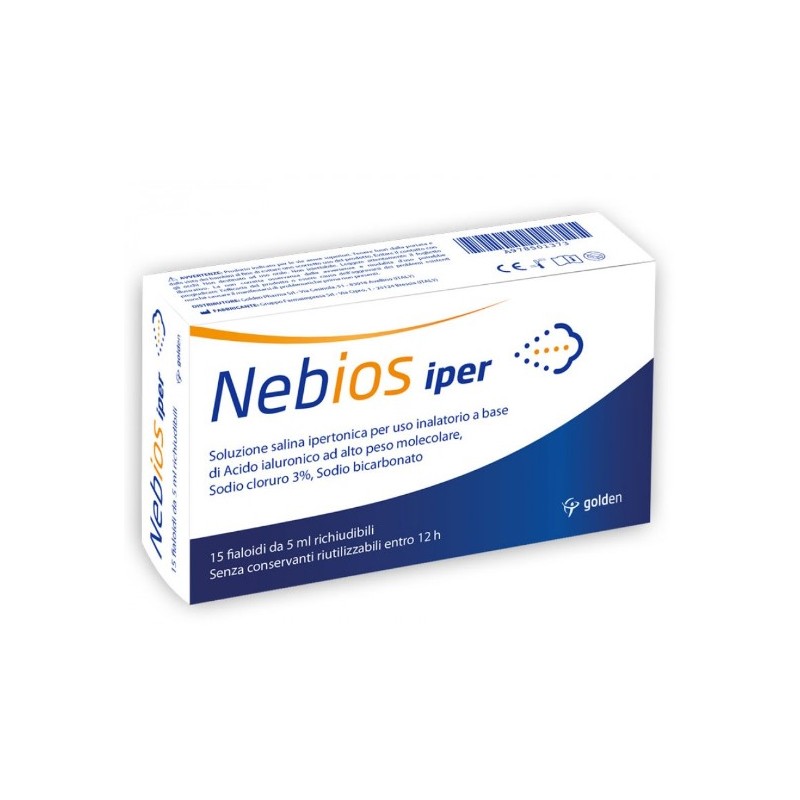 Golden Pharma Nebios Iper 15 Fialoidi Richiudibili Da 5 Ml