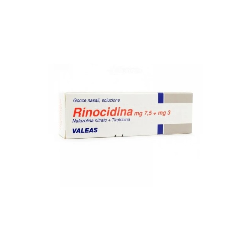 Valeas Ind. Chim. Farmac. Rinocidina 7,5 Mg + 3 Mg Gocce Nasali, Soluzione Nafazolina Nitrato + Tirotricina