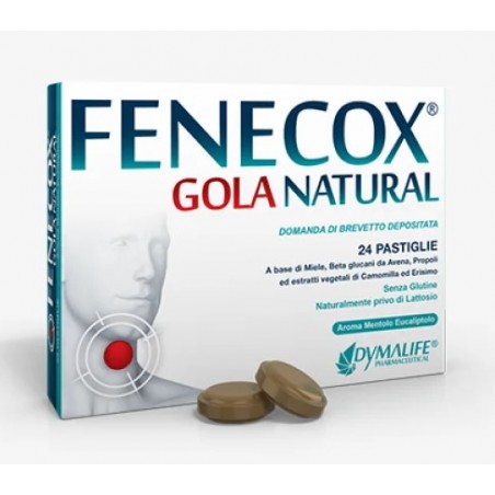 Dymalife Pharmaceutical Fenecox Gola Natural Mentolo Eucalipto 36 Pastiglie