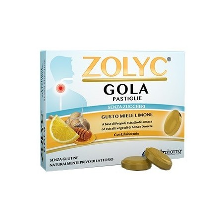 Zolyc Gola Miele/limone per il benessere respiratorio 36 pastiglie