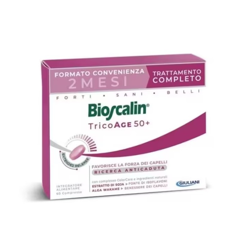 60 compresse di Bioscalin TricoAge 50+ Trattamento Completo 2 Mesi