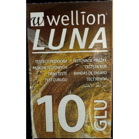 Med Trust Italia Wellion Luna 10 Strips Strisce Per Misurazione Glucosio