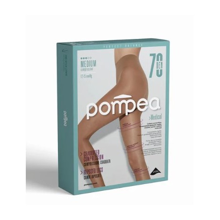 Pompea Perfect Collant Coprente 70 Denari 12/15 Mmhg Moka 2 1 Paio