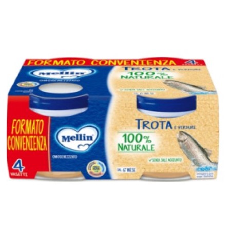 Danone Nutricia Soc. Ben. Mellin Omogeneizzato Di Trota E Verdure 4 X 80 G