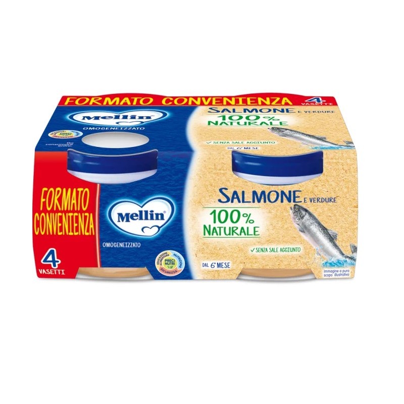 Mellin Omogeneizzato Di Salmone 4 X 80 G