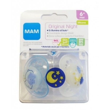 Mam Air Night Succhietti luminosi per notti tranquille 6+ 2 pezzi