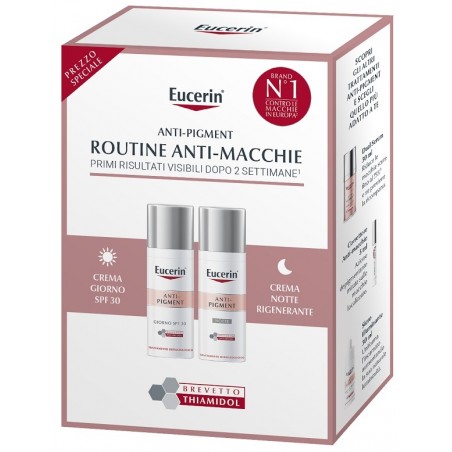 Beiersdorf Eucerin Anti-pigment Routine Anti-macchie 1 Crema Giorno Spf30 50 Ml + 1 Crema Notte Rigenerante 50 Ml