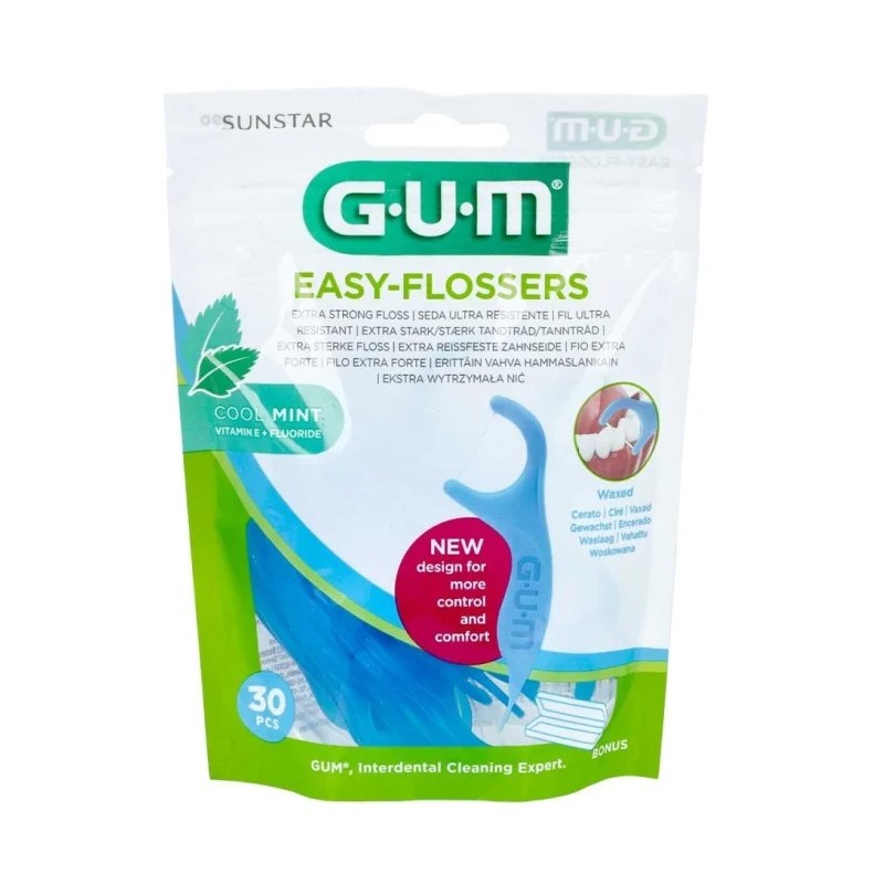 Sunstar Italiana Gum Easy Flossers Forcella 30 Pezzi New