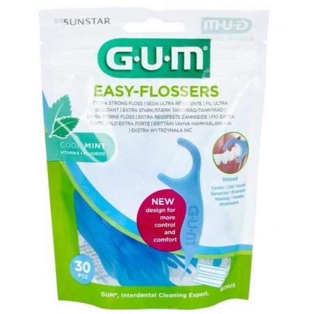 Sunstar Italiana Gum Easy Flossers Forcella 30 Pezzi New