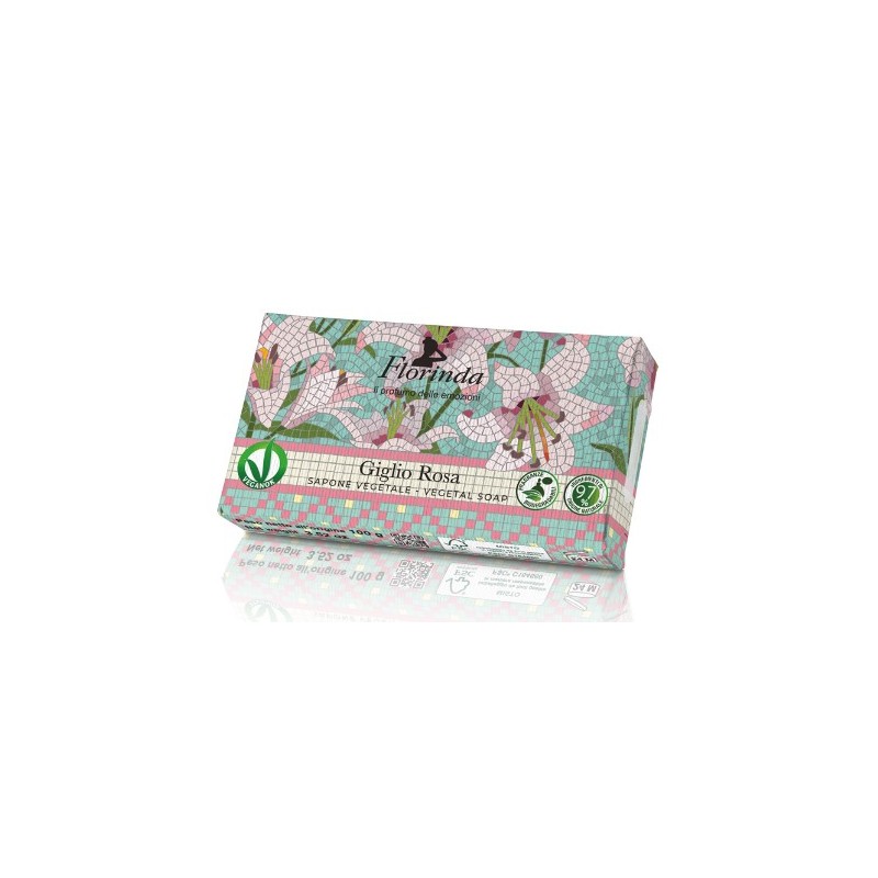 La Dispensa Sapone Vegetale 100 G Giglio Rosa Mosaico Olio Oliva