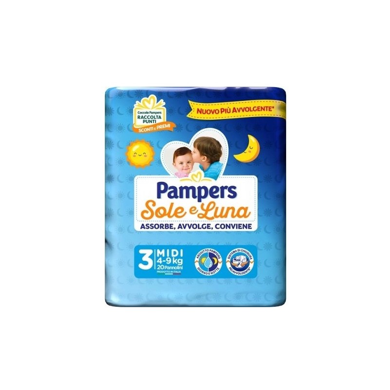 Fater Pampers Sole Luna Mididi 20 Pezzi