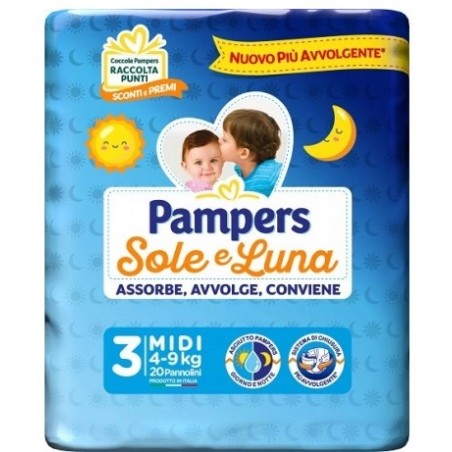 Fater Pampers Sole Luna Mididi 20 Pezzi