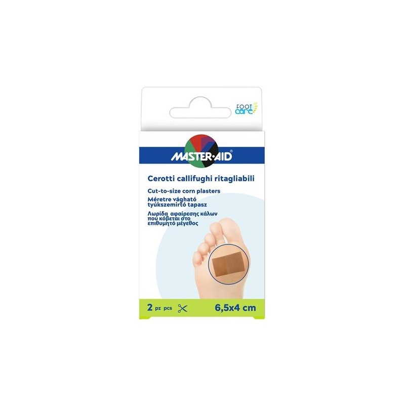 Pietrasanta Pharma Cerotto Callifugo Master-aid Footcare Ritagliabile 64x40 Mm 2 Pezzi B3